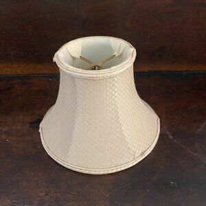 Beige checked pattern little cloth lampshade 4.5 inches tall